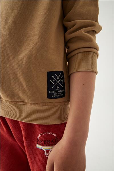 Nebbati Erkek Çocuk Kahve Sweatshirt