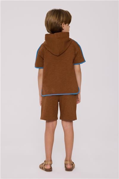 Nebbati Boy Brown Tracksuit TopNebbati Boy Brown Tracksuit Top