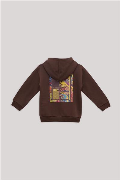 Nebbati Erkek Çocuk Kahverengi Sweatshirt