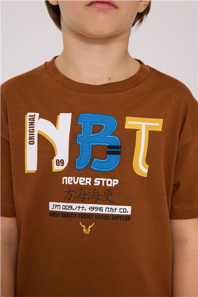 Nebbati Erkek Çocuk Kahverengi TshirtNebbati Erkek Çocuk Kahverengi Tshirt