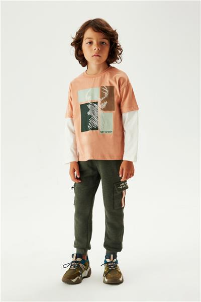 Nebbati Erkek Çocuk Kiremit T-Shirt