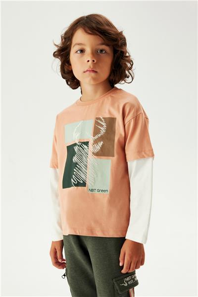 Nebbati Erkek Çocuk Kiremit T-Shirt