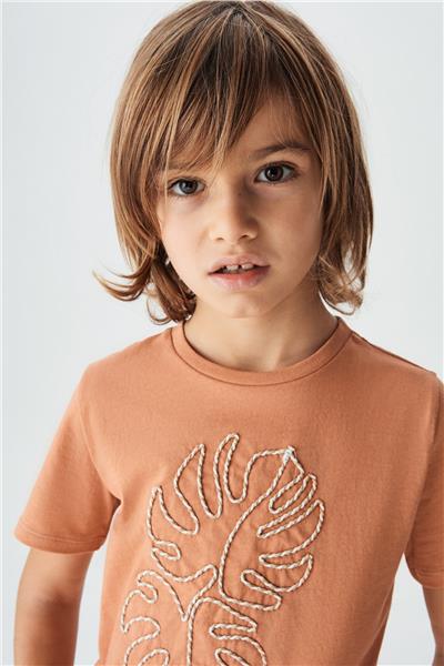 Nebbati Erkek Çocuk Kiremit T-Shirt