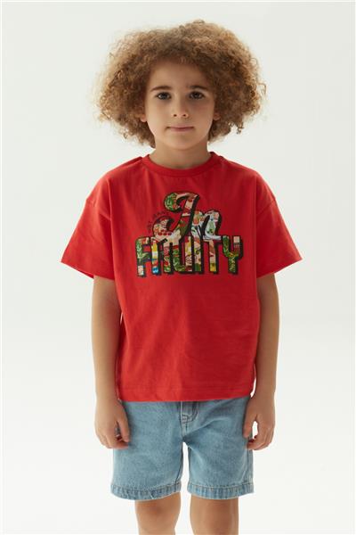 Nebbati Erkek Çocuk Kırmızı T-Shirt