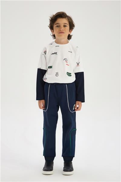 Nebbati Boy Navy Blue Tracksuit BottomNebbati Boy Navy Blue Tracksuit Bottom