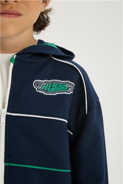 Nebbati Boy Navy Blue Tracksuit TopNebbati Boy Navy Blue Tracksuit Top