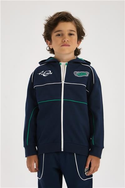 Nebbati Boy Navy Blue Tracksuit TopNebbati Boy Navy Blue Tracksuit Top