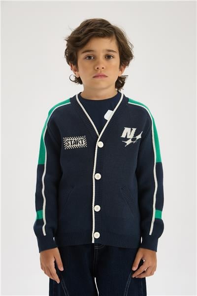 Nebbati Boy Navy Blue CardiganNebbati Boy Navy Blue Cardigan