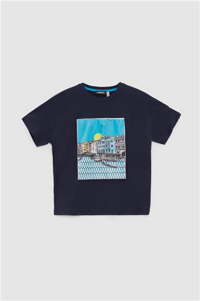 Nebbati Erkek Çocuk Lacivert T-Shirt