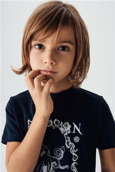 Nebbati Erkek Çocuk Lacivert T-Shirt