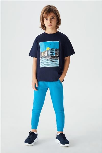Nebbati Erkek Çocuk Lacivert T-Shirt