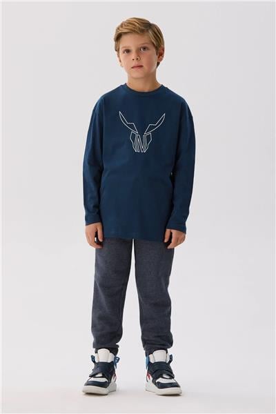 Nebbati Erkek Çocuk Lacivert Tshirt