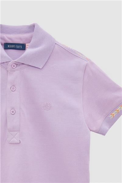 Nebbati Erkek Çocuk Lila T-Shirt