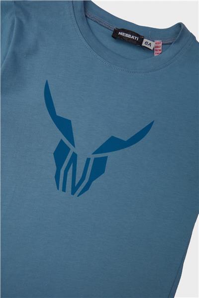 Nebbati Erkek Çocuk Mavi T-Shirt
