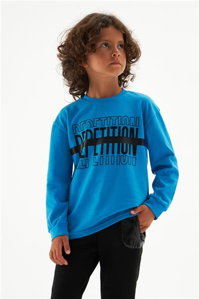 Nebbati Erkek Çocuk Mavi T-Shirt