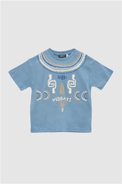 Nebbati Erkek Çocuk Mavi T-Shirt