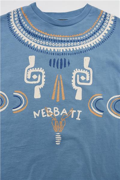 Nebbati Erkek Çocuk Mavi T-Shirt