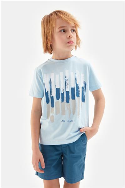 Nebbati Erkek Çocuk Mavi Tshirt