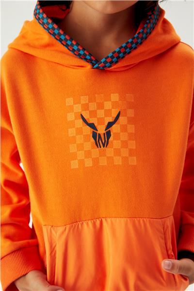 Nebbati Erkek Çocuk Oranj Sweatshirt