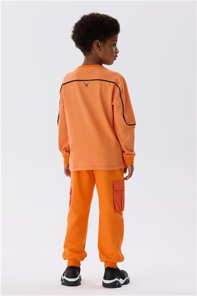 Nebbati Erkek Çocuk Oranj Sweatshirt