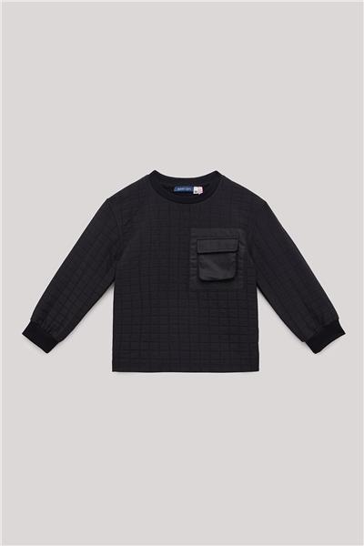 Nebbati Erkek Çocuk Siyah Sweatshirt