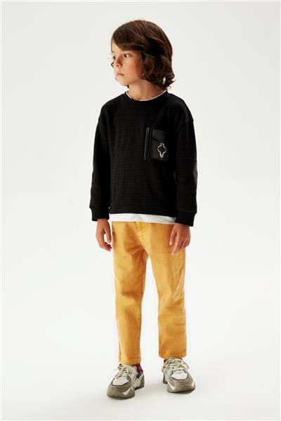 Nebbati Erkek Çocuk Siyah Sweatshirt