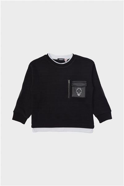 Nebbati Erkek Çocuk Siyah Sweatshirt