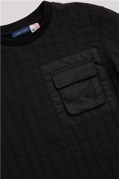 Nebbati Erkek Çocuk Siyah Sweatshirt