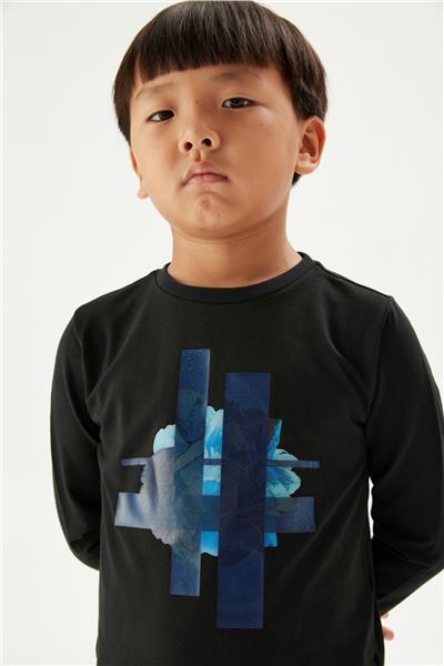 Nebbati Erkek Çocuk Siyah T-Shirt