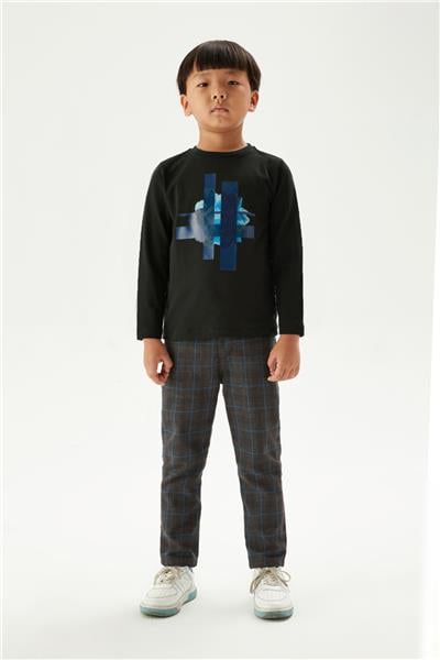 Nebbati Erkek Çocuk Siyah T-Shirt