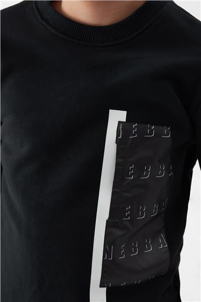 Nebbati Erkek Çocuk Siyah T-Shirt