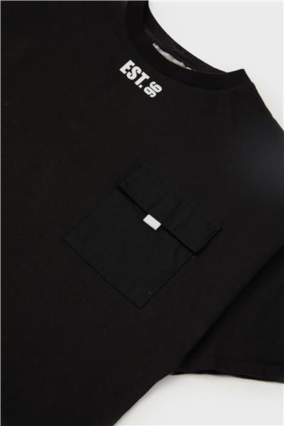 Nebbati Erkek Çocuk Siyah T-Shirt