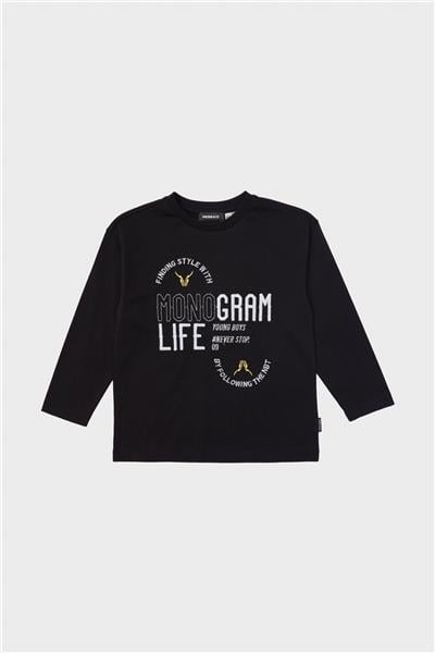 Nebbati Erkek Çocuk Siyah T-Shirt