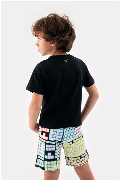 Nebbati Erkek Çocuk Siyah Tshirt