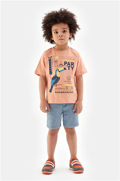 Nebbati Erkek Çocuk Somon Tshirt