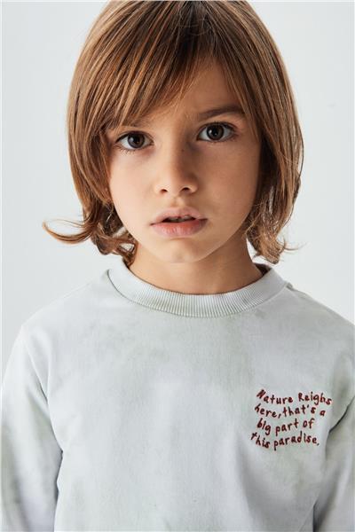 Nebbati Erkek Çocuk Yeşil Sweatshirt