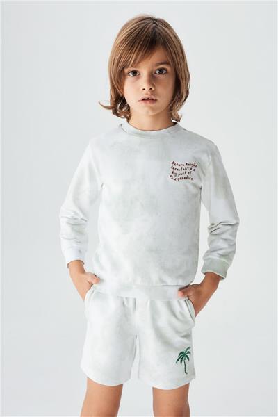 Nebbati Erkek Çocuk Yeşil Sweatshirt