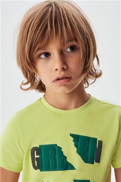 Nebbati Erkek Çocuk Yeşil T-Shirt