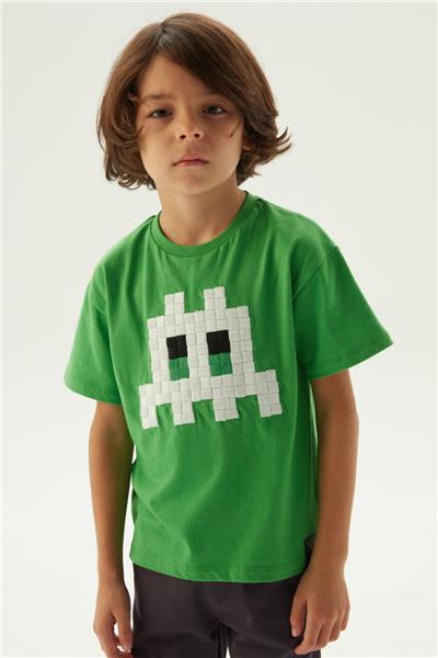 Nebbati Erkek Çocuk Yeşil T-Shirt