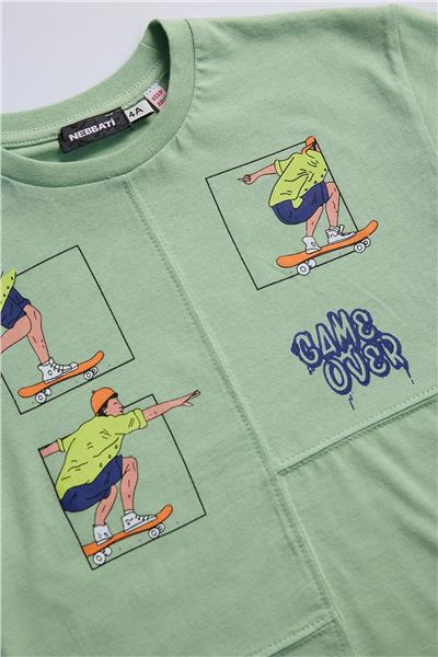 Nebbati Erkek Çocuk Yeşil Tshirt