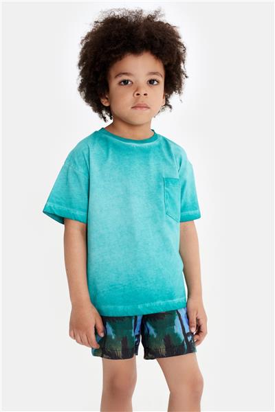 Nebbati Erkek Çocuk Yeşil Tshirt