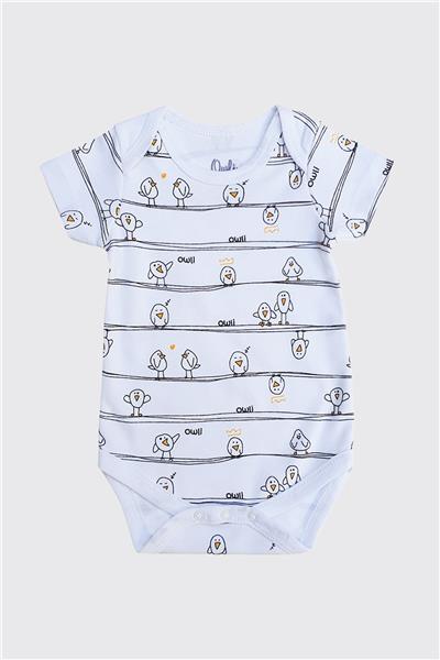 Owli Unisex Beyaz 3'lü Body Set