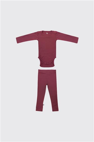 Owli Unisex Bordo Bebek Takım