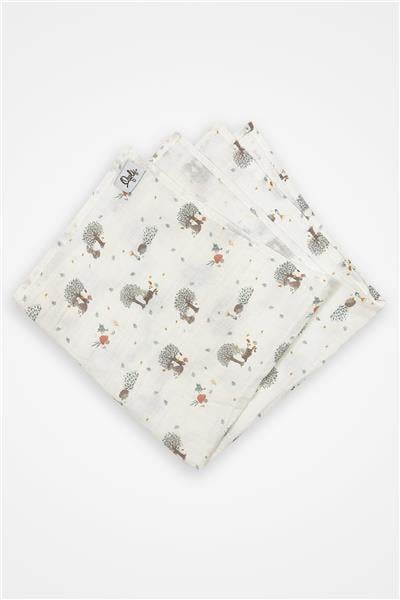 Owli Unisex Ecru Muslin BlanketOwli Unisex Ecru Muslin Blanket