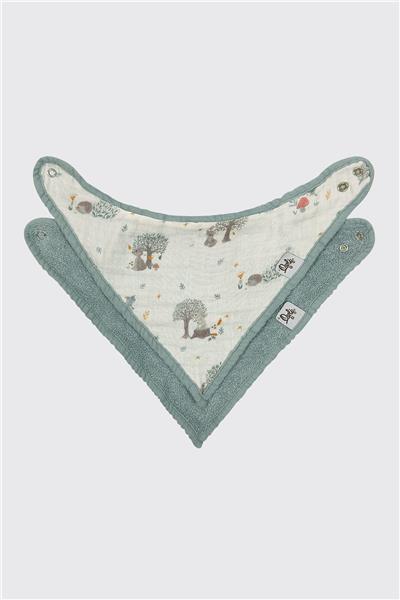 Owli Unisex Mavi Müslin 2'li Set