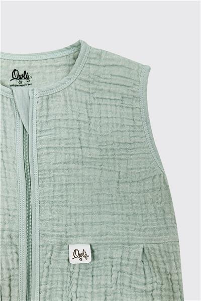 Owli Unisex Mavi Müslin Uyku Tulumu