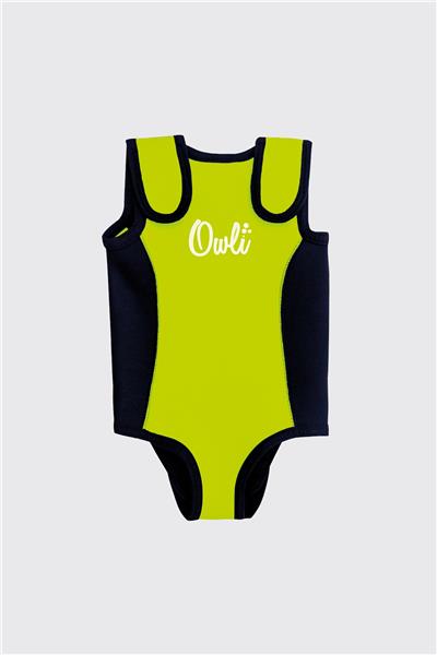 Owli Unisex Sarı Bebek Mayosu