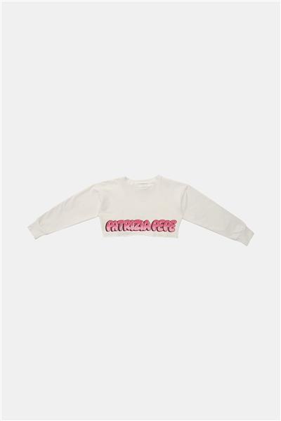 Patrizia Pepe Kız Çocuk Beyaz Sweatshirt
