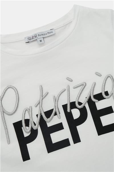 Patrizia Pepe Kız Çocuk Beyaz T-Shirt