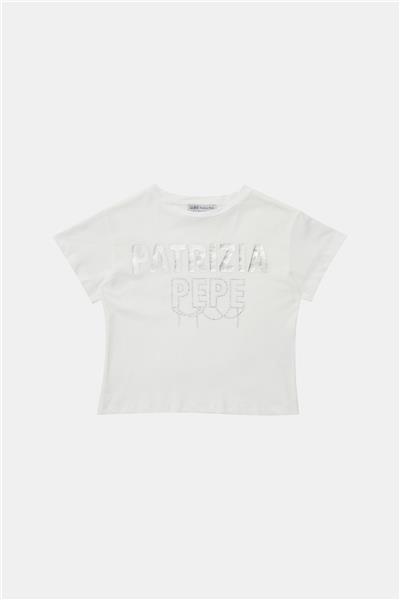 Patrizia Pepe Kız Çocuk Beyaz T-Shirt
